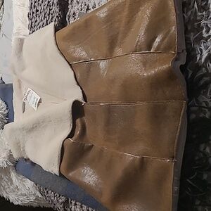 Faux leather vest